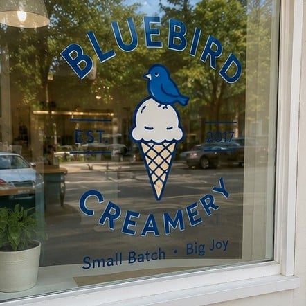 Custom printed static cling window decal