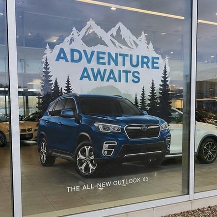 Customized static clings for auto dealerships and detailers