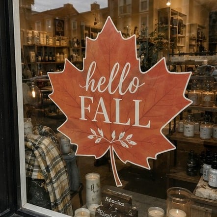 Customized static clings for seasonal and holiday promotions