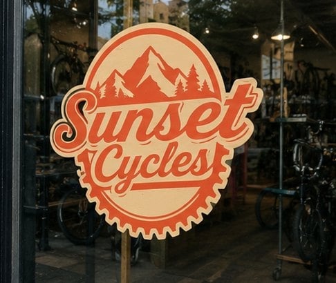 Die-Cut Shape Cling with custom branding
