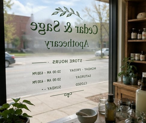 Interior-Read Cling with custom branding