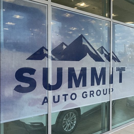 Static clings with logo — customer photo